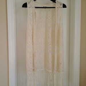 BOHO Say What? Knit Vest with Fringe Coachella